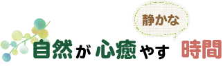 自然が心癒やす静かな時間
