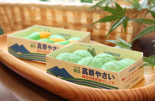 嬬恋限定　キャベツ消しゴム&ぐんまちゃんグッズ